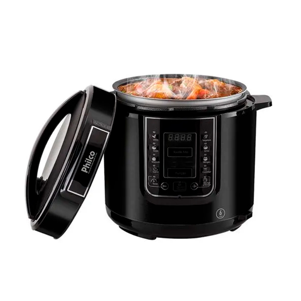 Panela de Pressão Elétrica com Display Digital 6L 1000W PPP01P 220V - Philco