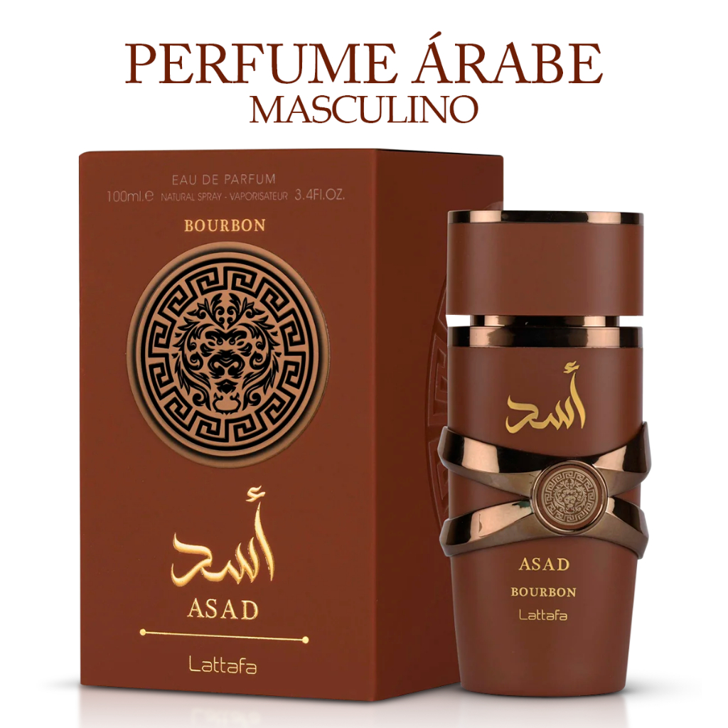 Perfume Árabe Masculino Sofisticado Lattafa Asad Bourbon 100ml — R$ 210,97 em Shopee
