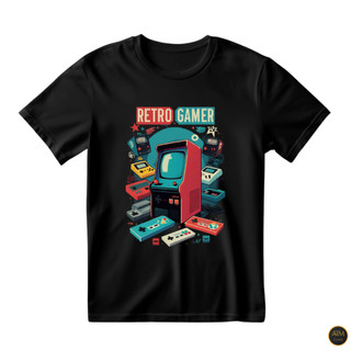 Camisa Unissex Jogos Retro Anos 80 e 90 Camiseta Estampada Retro Gamer 100% Algodão - Envio Imediato