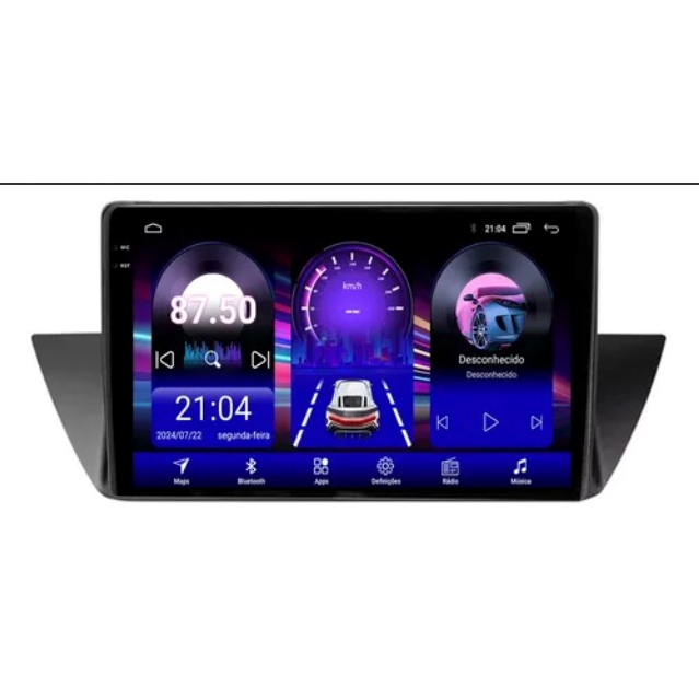 Kit Multimídia Android 9” Octa-Core BMW X1 E84 2010 a 2015 CarPlay Android Auto GPS Bluetooth