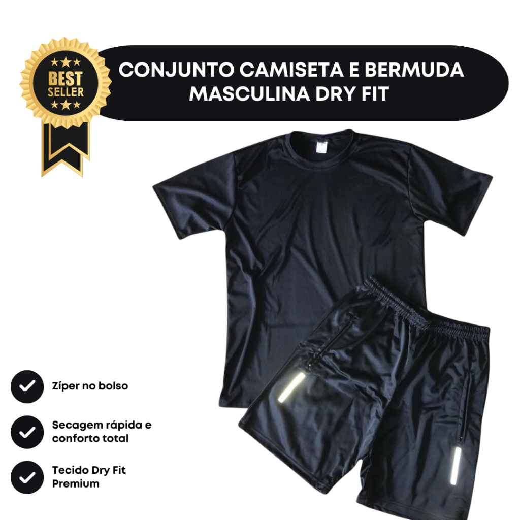 Conjunto Esportivo Masculino | Roupas Leves e Confortáveis Treino e Casual