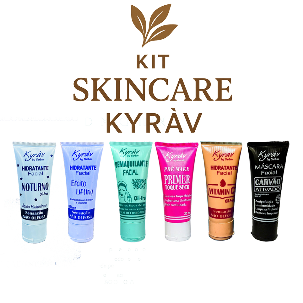 Kit 06 Skincare Facial completo Kyràv em Oferta na Shopee