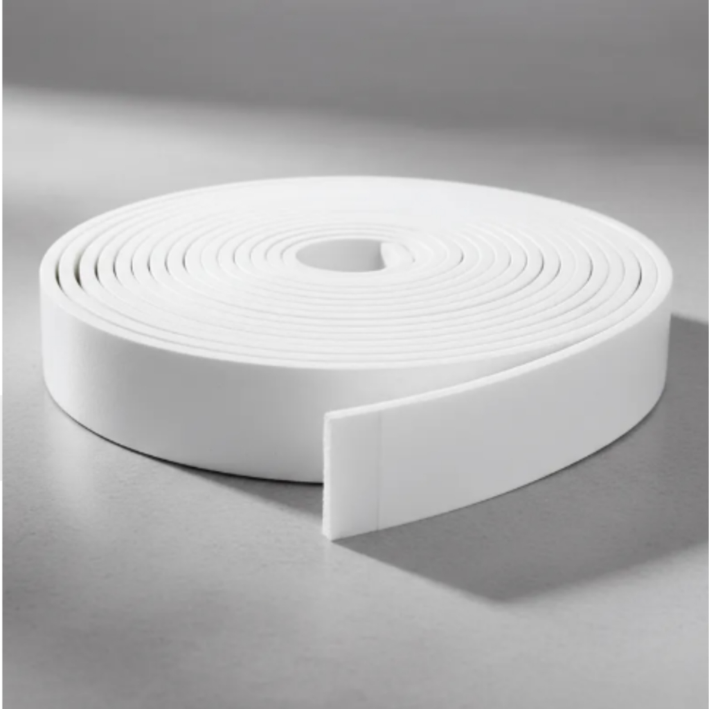 Rodapé Roda Meio Autocolante Flexível Eva 5cm x 2,5mt Boiserie painel ripado Rodapé