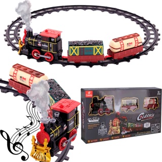 Locomotiva Trenzinho 2 Vagões Com Luz Som e Fumaça - Castela em Oferta na Shopee