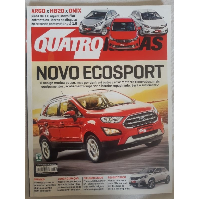 Revista Quatro Rodas JULHO de 2017 Edição n° 697– Ecosport. Argo x Onix x HB20. XC60. 3008. Captur CVT.  Mini Countryman