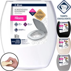 Assento Sanitário Clássico Almofadado Retangular Thema Atlas Primula Sabatini Anturius Versato Cannes Etna Fit