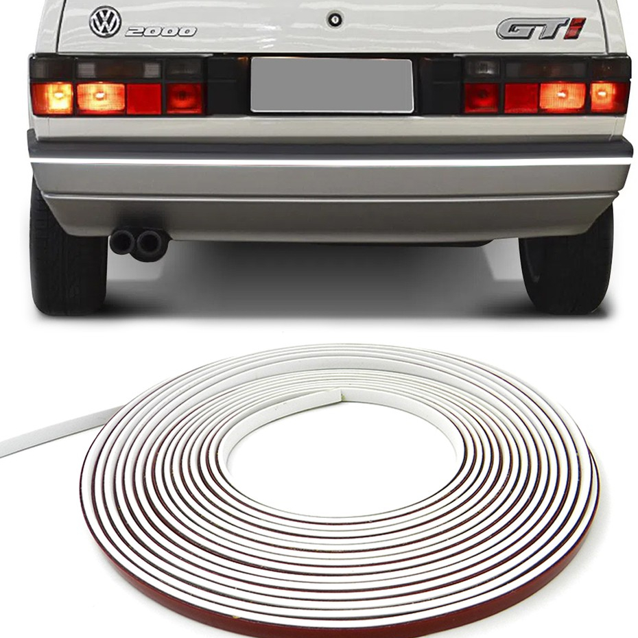 Friso Parachoque Gol Gti Gts Gls 1989 90 91 92 93 Á 1994 - Branco (1 Friso Com 6 METROS)