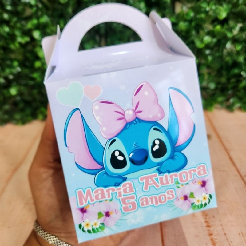 Caixa Maletinha Surpresa  Personalizados Stitch,  Lembrancinha  Lilo Stitch  festa infantil