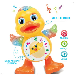 Brinquedo Pato Patinho Dançante Musical Dança, Anda, Mexe, com Luz E Som em Oferta na Shopee