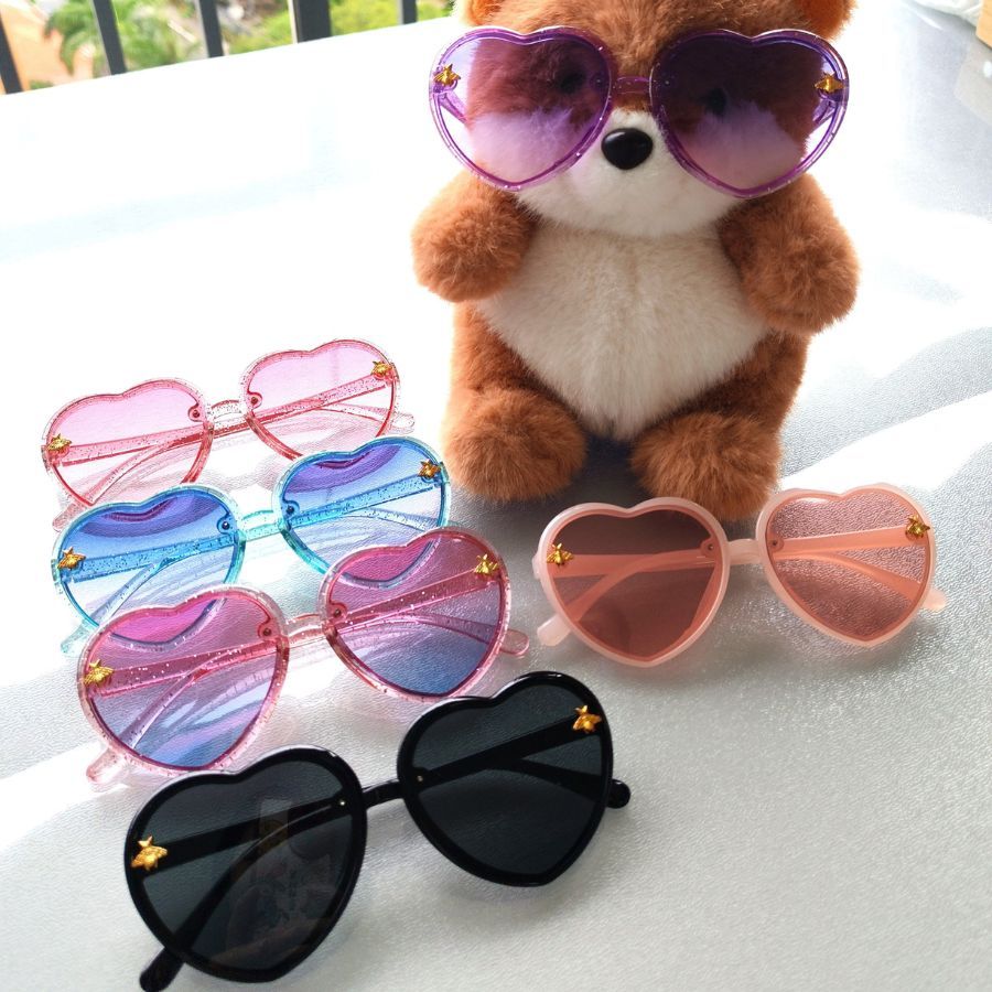 Óculos de sol infantil coracão Cute com abelha Blogueirinha Menina Kids em Oferta na Shopee