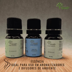 Essência Sândalo, Bamboo, Brisa Fresca Florest Brasil kit com 3 unidades