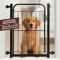Grade de Proteção Aramada para Cães e Crianças – Portão de Segurança com Extensor de 10cm