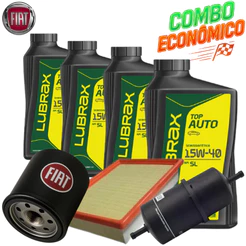 KIT TROCA DE ÓLEO 15W40 + FILTROS (UNO FIRE 1.0 2005>2015)