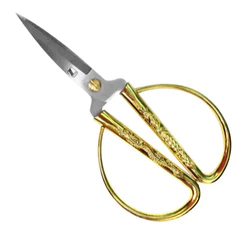 Tesoura de Corte Asa Retrô Dourado Artesanato, Bordado, Costura, Acessórios Bolsas