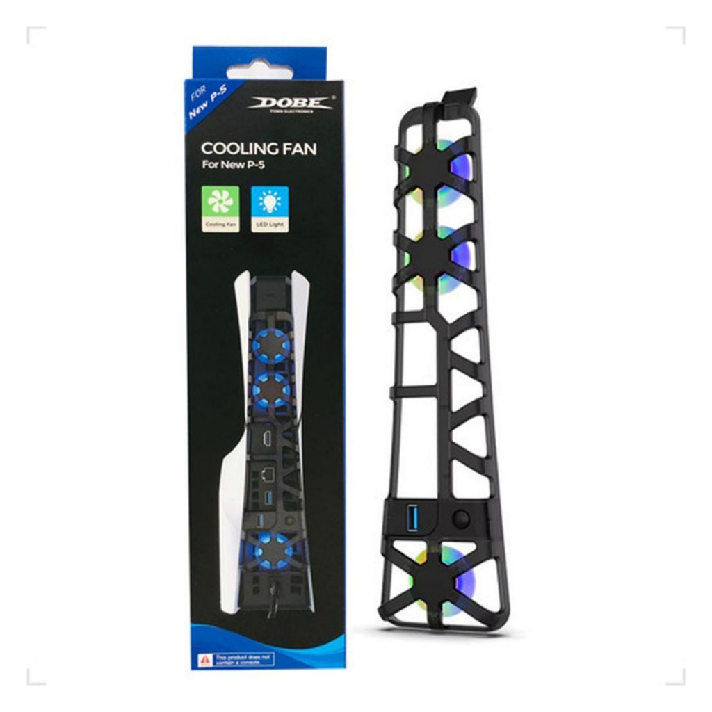Cooler Fan USB 3 Ventoinhas e 3 Velocidades Resfriamento Led Azul para Ps5 Slim