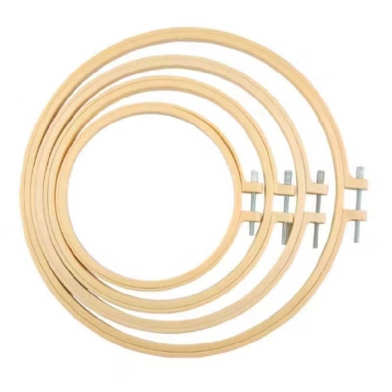 Bastidor de Bambu com Tarracha Regulagem quadro para bordado – Moldura e Suporte para Tecido