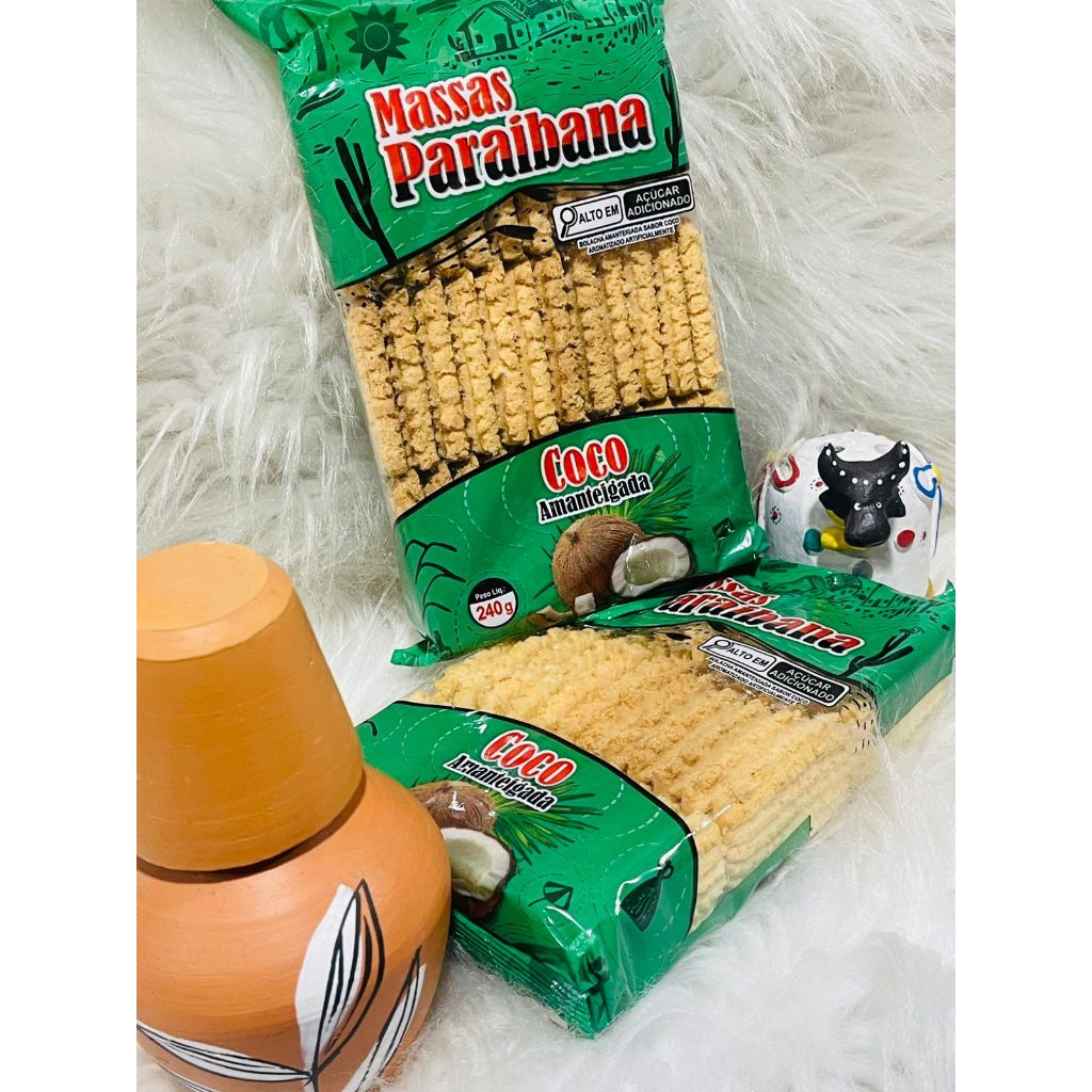 Bolacha amanteigada - kit com 2un - coco, nata, amendoim, chocolate, milho, limão