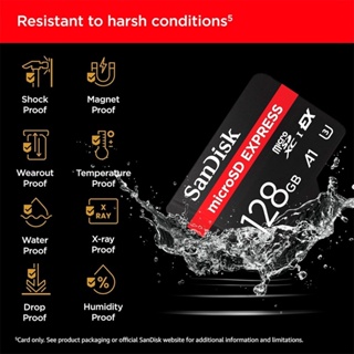 SanDisk microSD Express Card - 128GB SDSQXFN-128G-GN4NN (K-9313-1507) em Oferta na Shopee