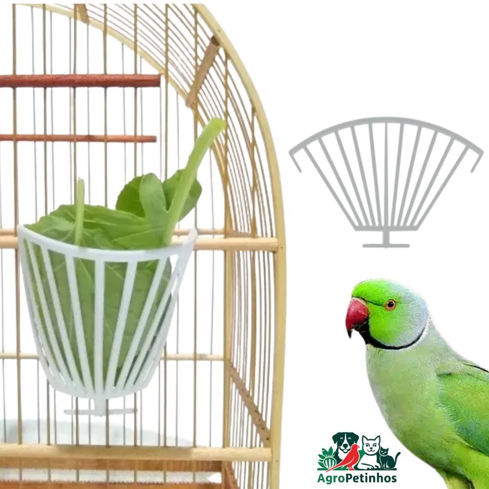 Porta Verdura para Pássaros – Ideal para Gaiolas, Comedouro Natural de Verduras para Aves em Oferta na Shopee