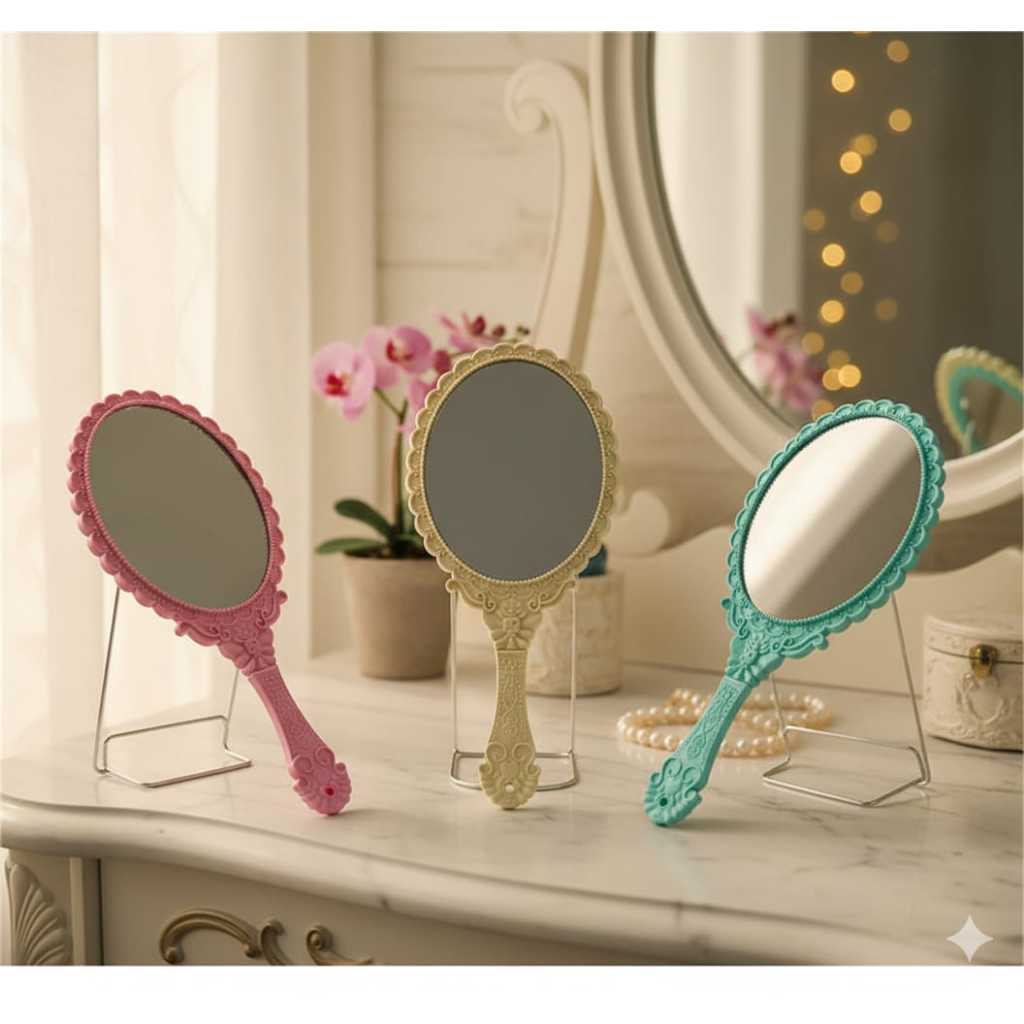 Espelho De Mão Portátil Princesa 25cm em Oferta na Shopee