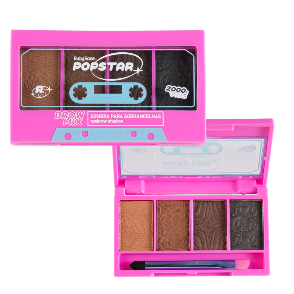 Paleta de Sombra para Sobrancelhas Brow Mix Popstar 2000s Vibe Vibe Anos 2000 Ruby Rose HBE2510