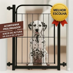 Portão de Segurança Aramado com Extensor de 10cm – Ideal para Pets e Bebês
