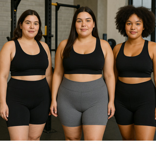 Kit 3 Short Plus Size Fitness Feminino Curto Cintura Alta em Oferta na Shopee