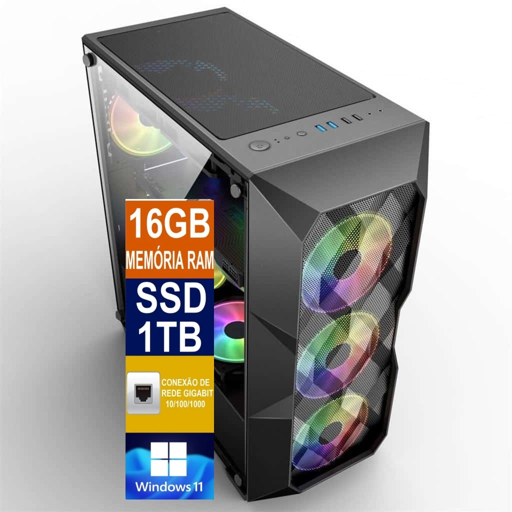 Pc Gamer Cpu Ryzen 7 5700g / Ssd 1tb M2 / 16gb Memória Ddr4