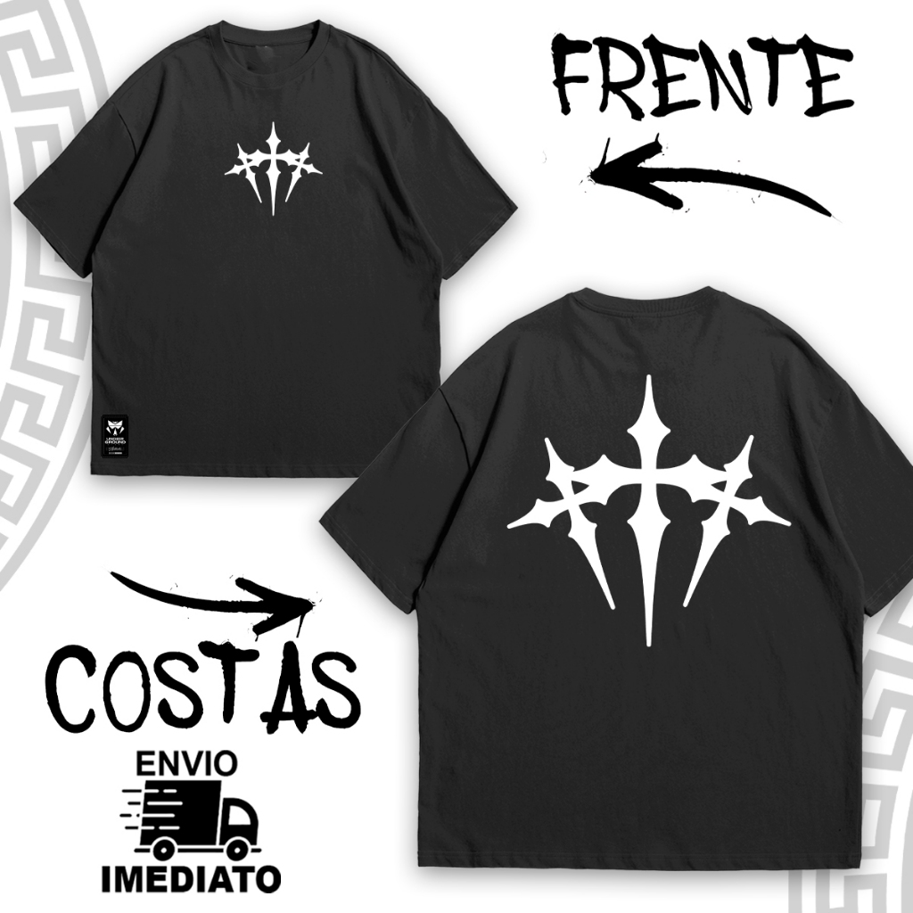 Camiseta Camisa Oversized academia 3CRUZ Premium Alta Qualidade 100% Algodão Envio Imediato - 817