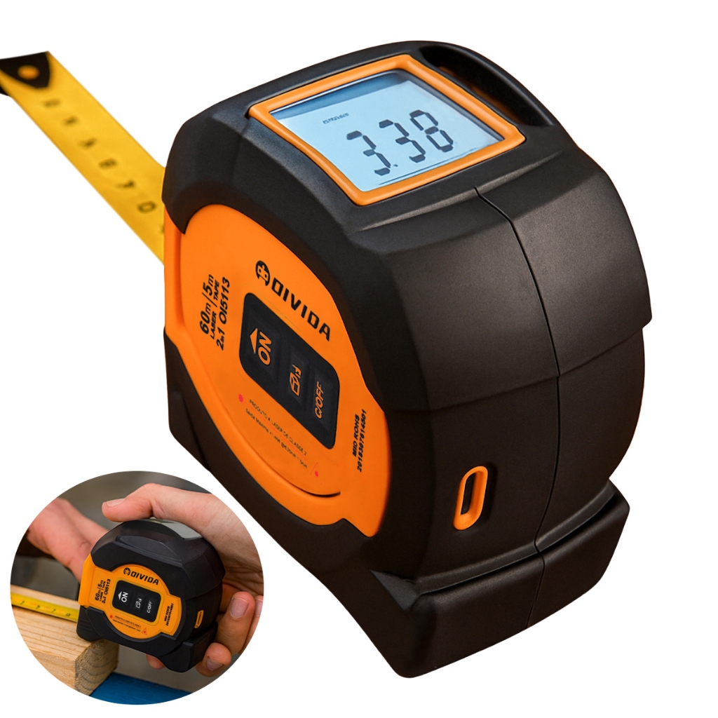 Trena Profissional com Medição a Laser OI-5113 Digital de Alta Precisão e Display LED em Oferta na Shopee