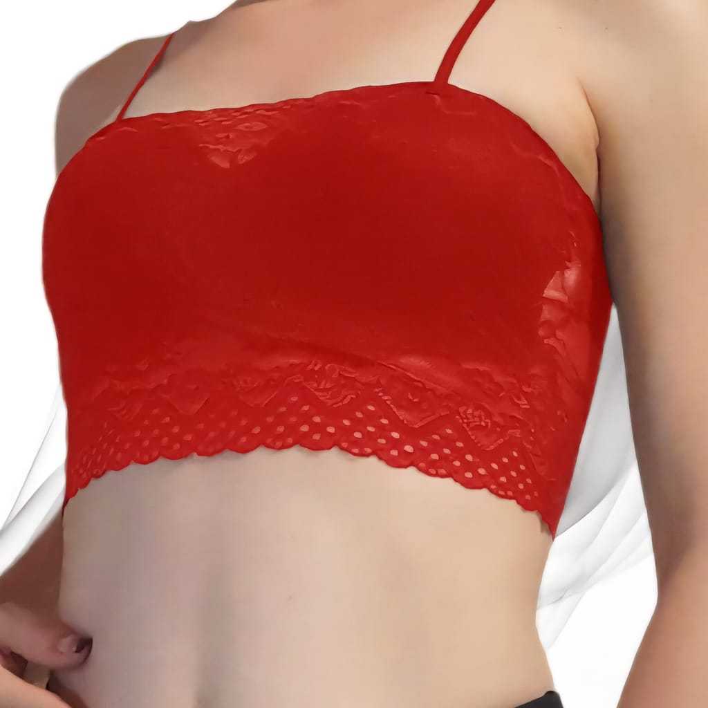 Sutia Top Cropped  Faixa em Renda com Bojo e Alça Fina Lingerie Rendado Alcinha em Oferta na Shopee