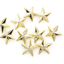 Aplique Estrelinha para Colagem 10 mm Prata e Dourada