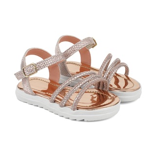Sandália Infantil Feminina com Detalhe de Brilho nas Tiras Perfeita para Brilhar com Conforto em Oferta na Shopee