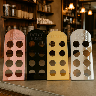 Porta 8 Cápsulas Acrílico Café - Dolce Gusto, Nespresso Três Corações. em Oferta na Shopee