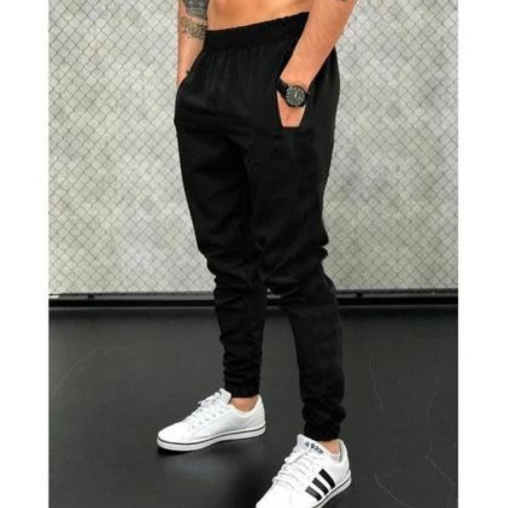 Calça Tactel Jogger slim com Elastano esportiva fitness para Treino academia Masculina