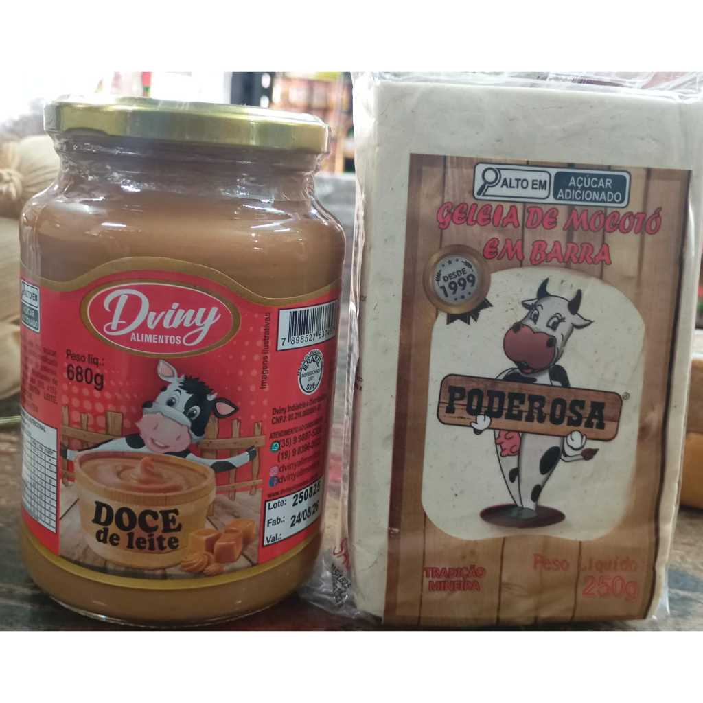 KIT DOCE DE LEITE 680G + GELEIA DE MOCOTO 250G