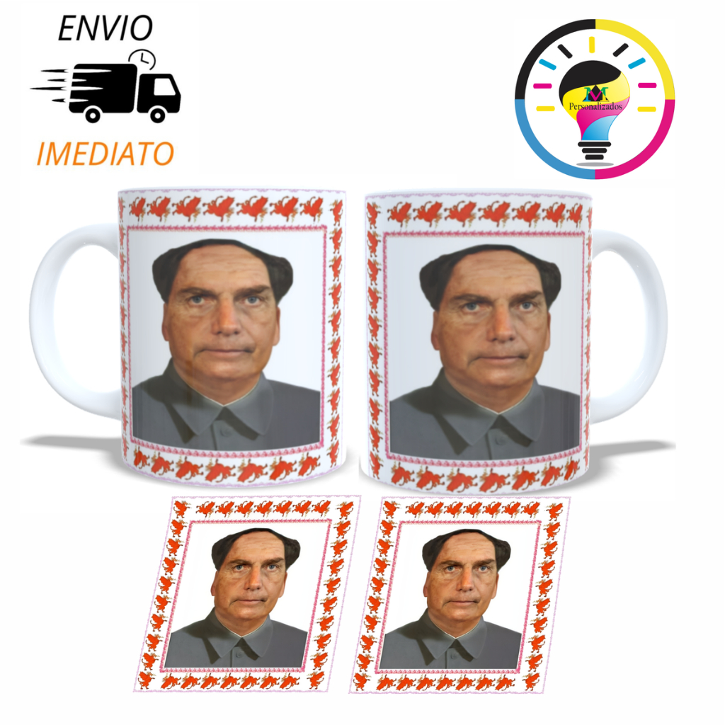 Caneca personalizada Meme Tsé Tung  - Bolsonaro - Manoel gomes - Lula  - Xandão social credit