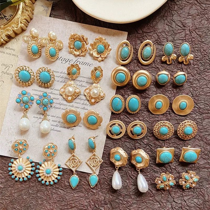 Brinco de Prata com Pedra Turquesa: Onde Comprar | BuscaProdutos