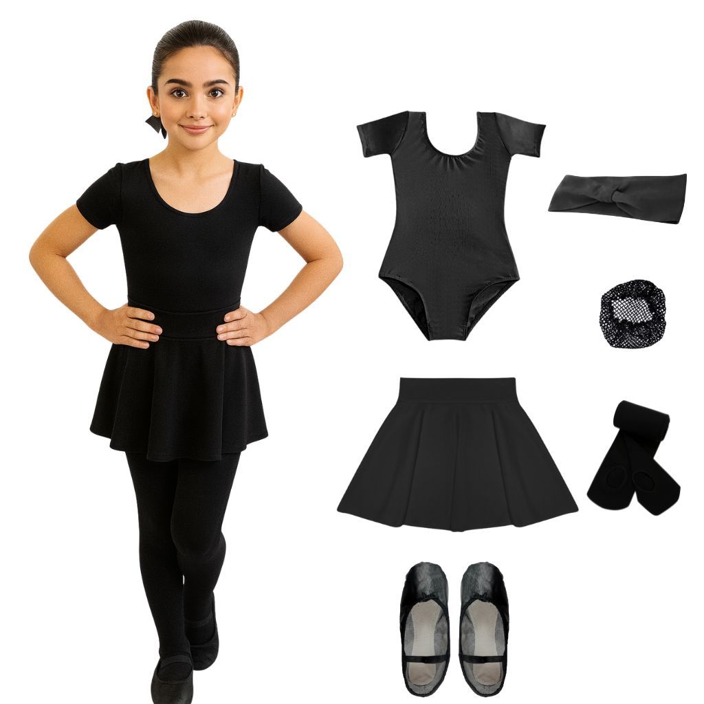 Kit De Ballet Infantil 6 Itens Preto em Oferta na Shopee