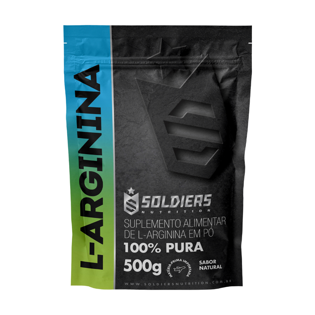 Arginina 500g 100% Puro Importado Soldiers Nutrition Aminoácido Suplemento Nutricional Recuperação Muscular em Oferta na Shopee