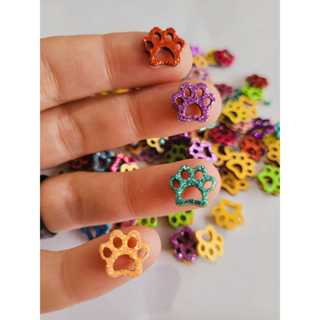 ENVIO IMEDIATO - 100 UNIDADES MINI ADESIVO EVA GLITTER CORTE SIMPLES COLORIDOS (APROX 1,3x1,3CM) em Oferta na Shopee