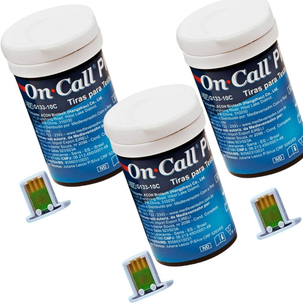 On call plus 150 Tiras para medir Glicose Fitas Diabetes em Oferta na Shopee