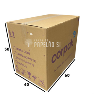 Kit Mudança 5 Caixas De Papelão EXTRA-FORTE 60x40x50 Seminova Kraft C/Logo ( MEDIDA APROXIMADA) em Oferta na Shopee