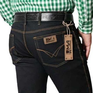 Calça Country Jeans Masculina Tradicional Com Elastano Para Rodeio para Botas em Oferta na Shopee