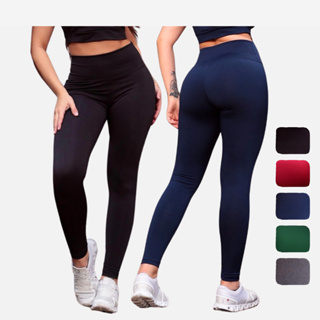 Kit 2 Legging Feminina Suplex Cintura Alta Modeladora Fitness em Oferta na Shopee
