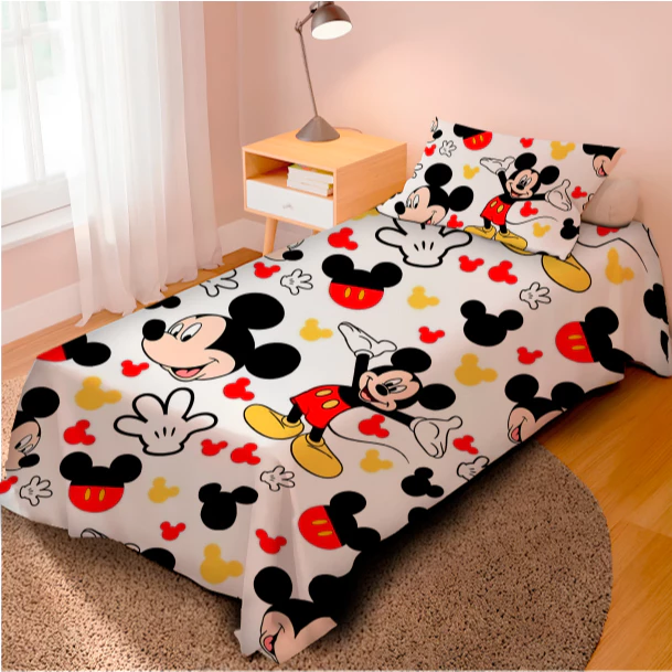 Lençol Cobre Leito Solteiro e Fronha MICKEY MOUSE  / Pronta entrega/ envio imediato — imagem 1