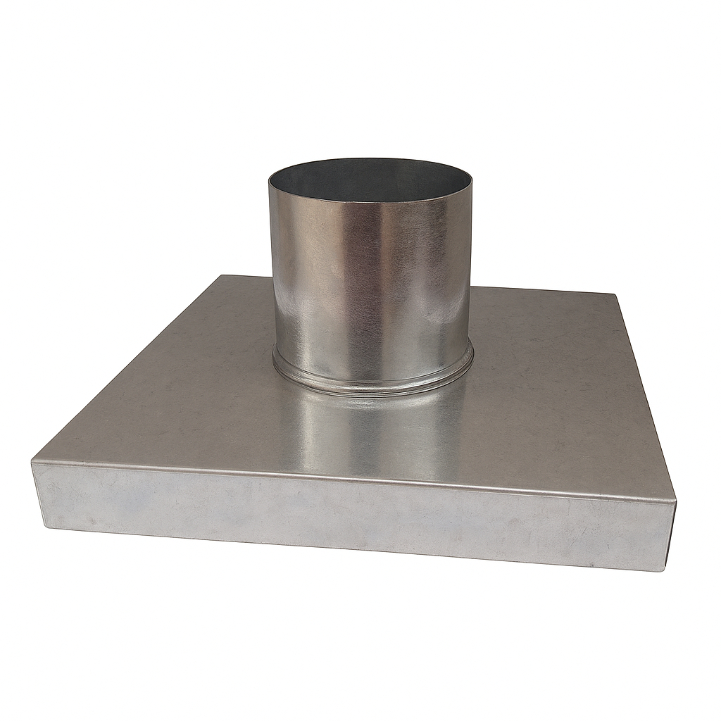 Imagem Adaptador Para Churrasqueira Pré Moldada Saída Chaminé Base 30,5X30,5Cm Saída 100 mm 10Cm