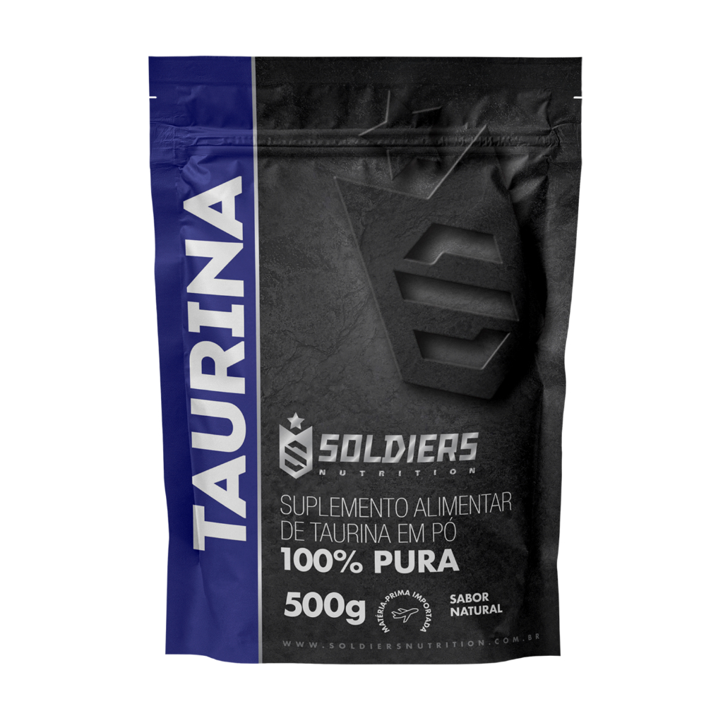 L-Taurina 500g 100% Pura Importada Soldiers Nutrition Aminoácido Suplemento Nutricional Recuperação Muscular em Oferta na Shopee
