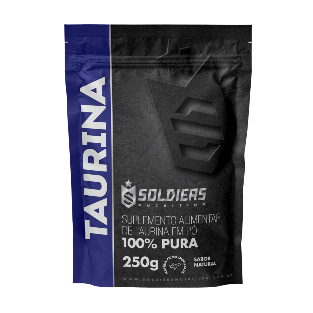L-Taurina 250g 100% Pura Importada Soldiers Nutrition Aminoácido Suplemento Nutricional Recuperação Muscular em Oferta na Shopee
