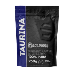 L-Taurina 250g 100% Pura Importada Soldiers Nutrition Aminoácido Suplemento Nutricional Recuperação Muscular